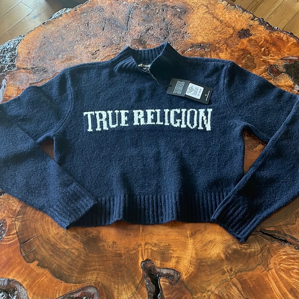 NWT True Religion cropped sweater XS